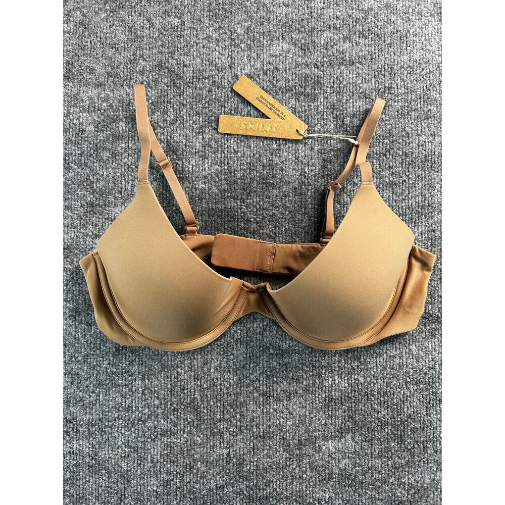 SKIMS Underwire T-Shirt Bra Clay 32B NWT Smooth Molded Cups - Picture 3 of 10